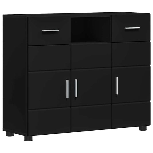 Sideboard mit Tür Schwarz 88,5 x 30,5 x 73 cm Holzwerkstoff
