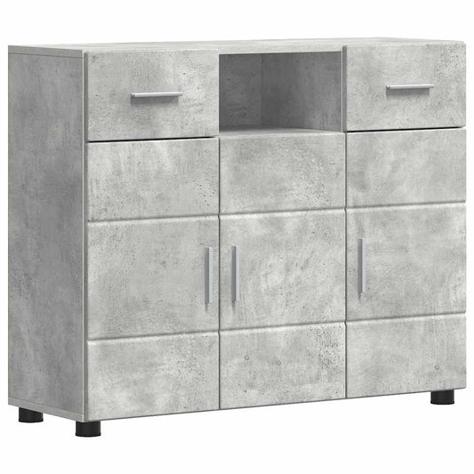 Sideboard mit Tür Betongrau 88,5 x 30,5 x 73 cm Holzwerkstoff