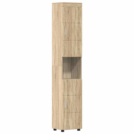 Badezimmerschrank-Set TULUM Sonoma-Eiche 37 x 31,5 x 203 cm