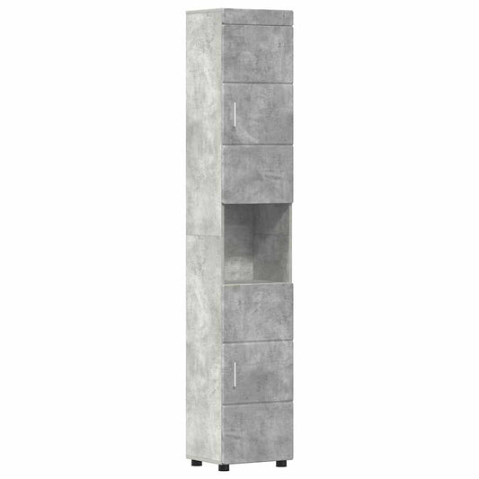 Badezimmerschrank-Set TULUM Beton Grau 37 x 31,5 x 203 cm