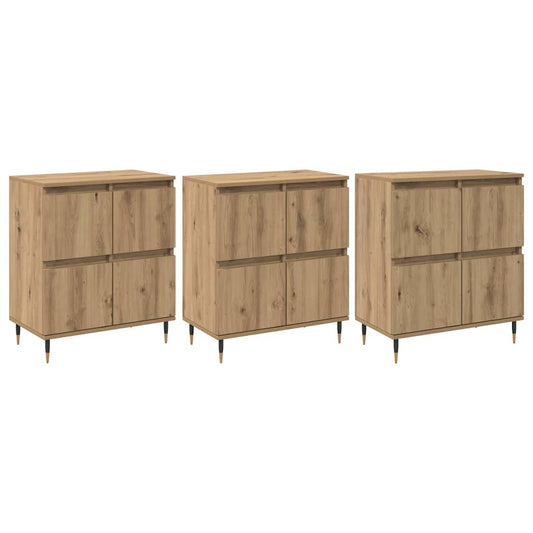 Sideboards 3 pcs Artisan-Eiche 180 x 35 x 70 cm Holzwerkstoff