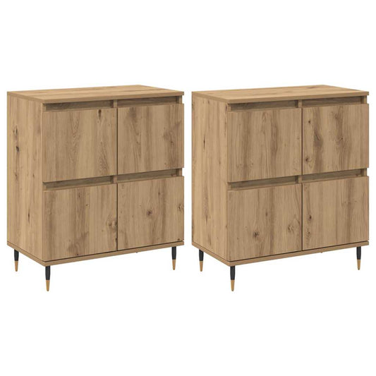 Sideboards 2 pcs Artisan-Eiche 120 x 35 x 70 cm Holzwerkstoff