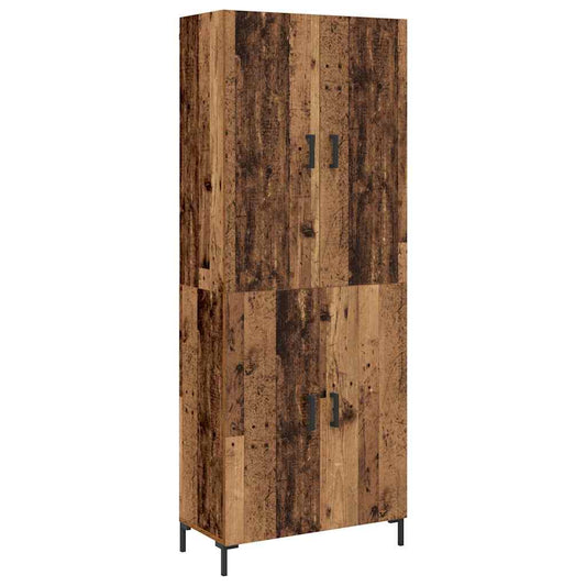 Highboard Wandmontiert Altholz 69,5 x 34 x 180 cm Holzwerkstoff