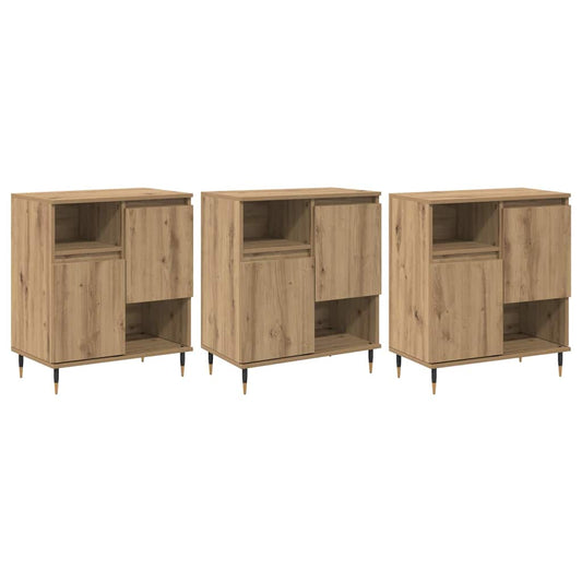 Sideboards 3 pcs Artisan-Eiche 180 x 35 x 70 cm Holzwerkstoff