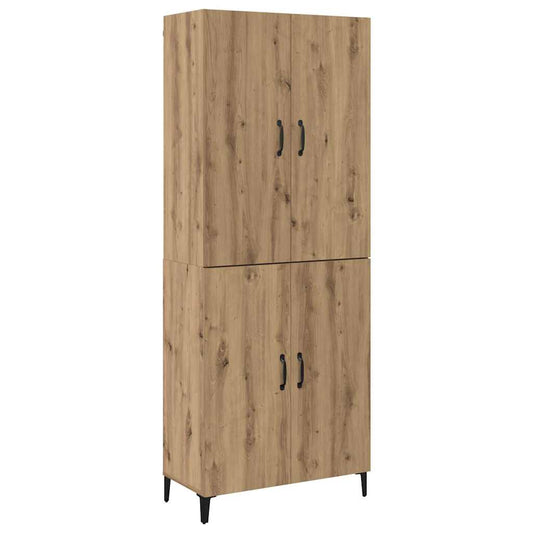 Highboard 2 pcs Artisan-Eiche Holzwerkstoff