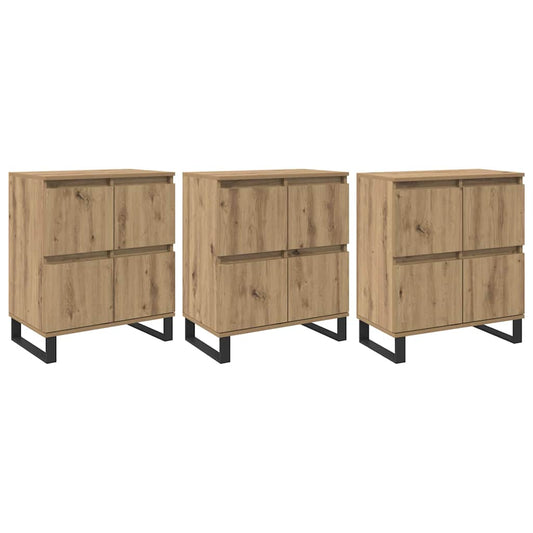 Sideboards 3 pcs Artisan-Eiche 180 x 35 x 70 cm Holzwerkstoff