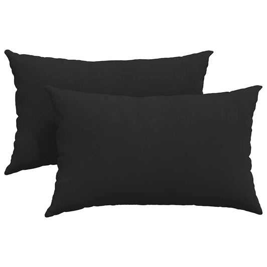 Sofakissen 2 pcs Schwarz 50 x 30 cm Stoff