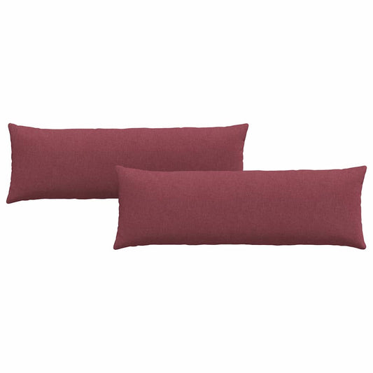 Sofakissen 2 pcs Weinrot 120 x 40 cm Stoff