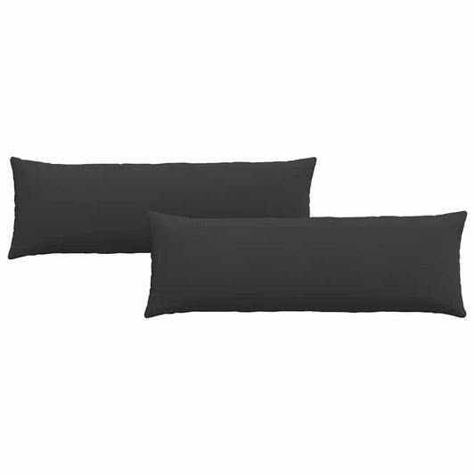 Sofakissen 2 pcs Schwarz 120 x 40 cm Stoff