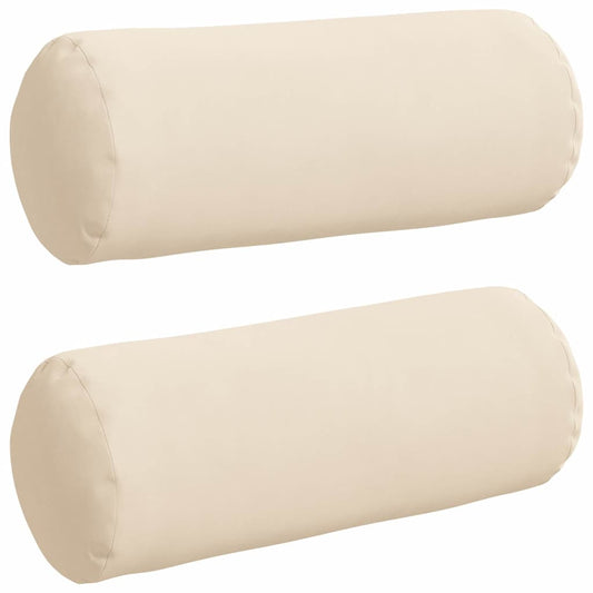 Bolsterkissen 2 pcs Beige Ø 15 x 40 cm Mikrofaserstoff