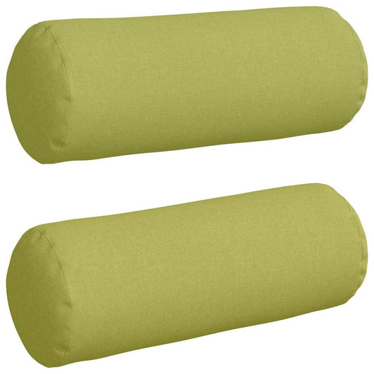 Bolsterkissen 2 pcs Hellgrün Ø 25 x 70 cm Stoff