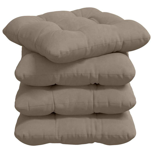 Sitzkissen 4 pcs Taupe 40 x 40 cm Mikrofaserstoff