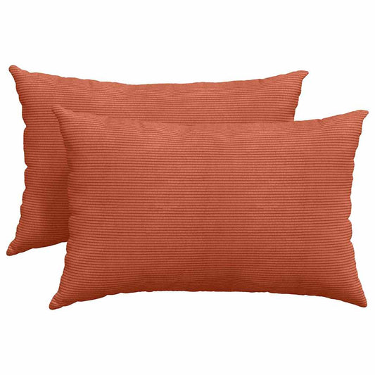 Sofakissen 2 pcs Rot-Orange 60 x 40 cm Cordstoff