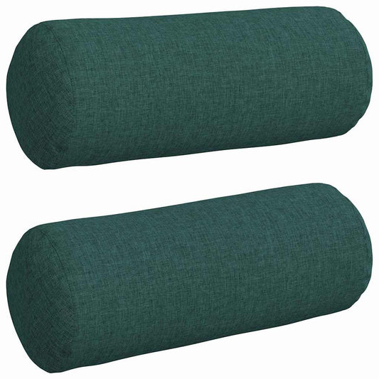 Bolsterkissen 2 pcs Dunkelgrün Ø 15 x 40 cm Stoff