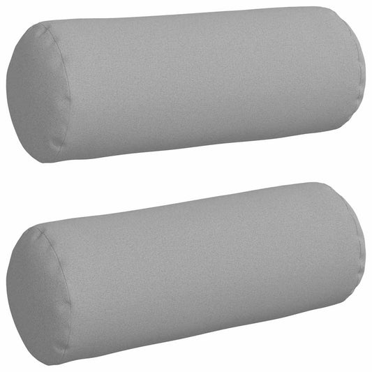 Bolsterkissen 2 pcs Wolkengrau Ø 25 x 70 cm Stoff