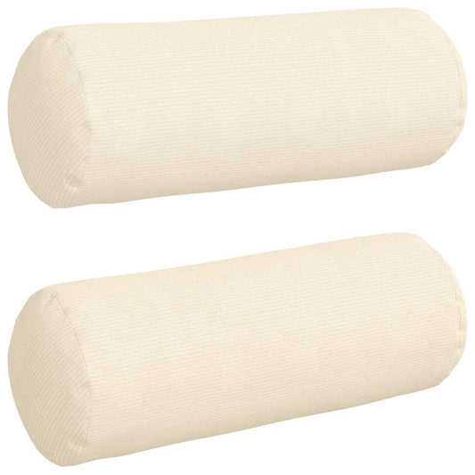 Bolsterkissen 2 pcs Creme Ø 25 x 70 cm Cordstoff