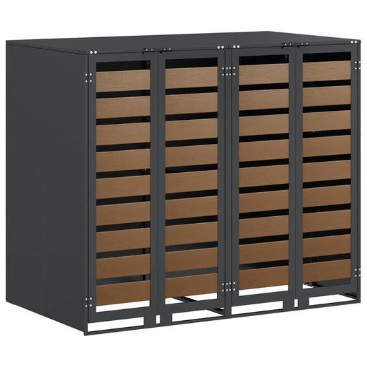 Wagenmüllbehälter für 2 Behälter Anthrazit