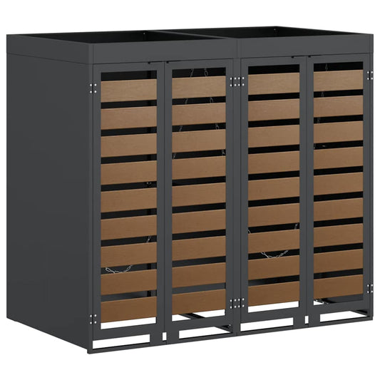 Wagenmüllbehälter für 2 Behälter Anthrazit