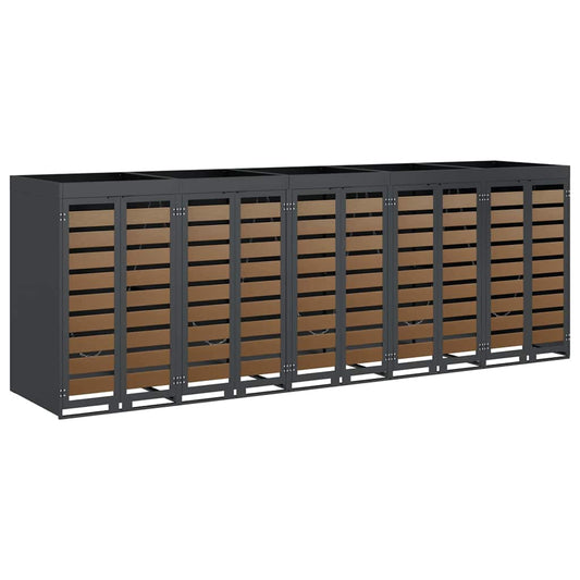 Wagenmüllbehälter für 5 Behälter Anthrazit