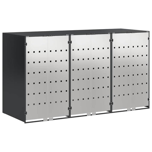 Wagenmüllbehälter für 3 Behälter Anthrazit