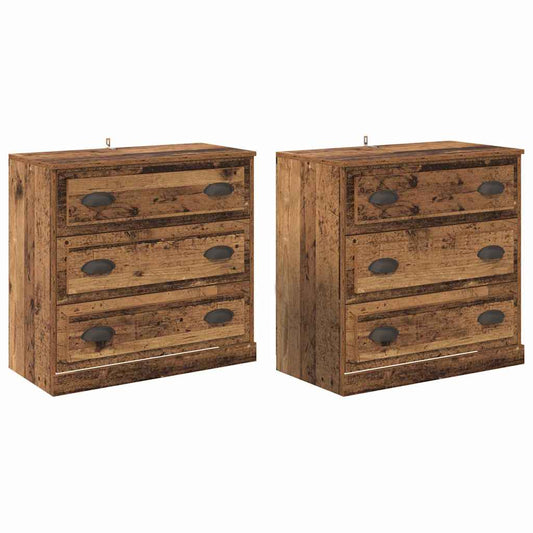 Sideboards 2 pcs Altholz 70 x 35,5 x 67,5 cm Holzwerkstoff