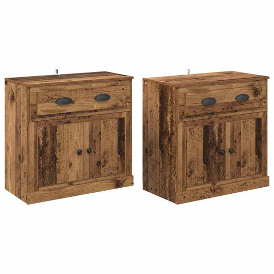 Sideboards 2 pcs Altholz 70 x 35,5 x 67,5 cm Holzwerkstoff