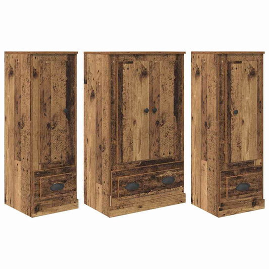 Highboard mit Schubladen 3 pcs Altholz Holzwerkstoff