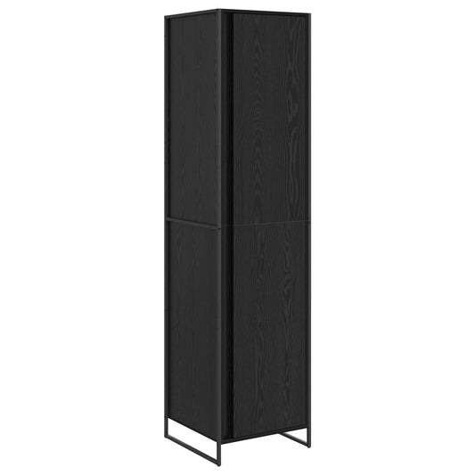 Warderobe mit Tür 2 pcs Schwarz Eichen-Optik 50 x 50 x 200 cm