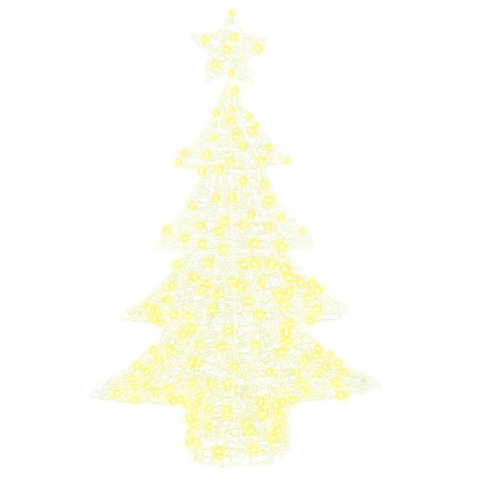 Weihnachtsbaum mit 100 LEDs Warmweiß 120 cm Acryl