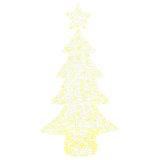 Weihnachtsbaum mit 160 LEDs Warmweiß 150 cm Acryl