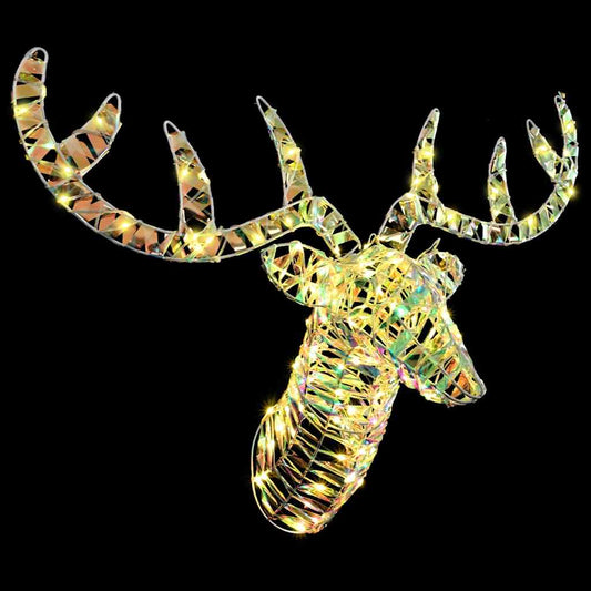 Rentier Zieh Schlitten Warmweiß 68 x 36,5 x 62,5 cm Haustier