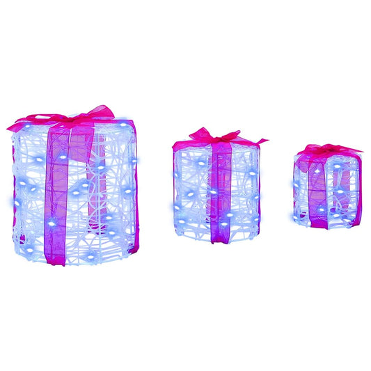 Geschenkbox Dekoration 3 pcs Blau 20 x 20 x 21 cm Acryl