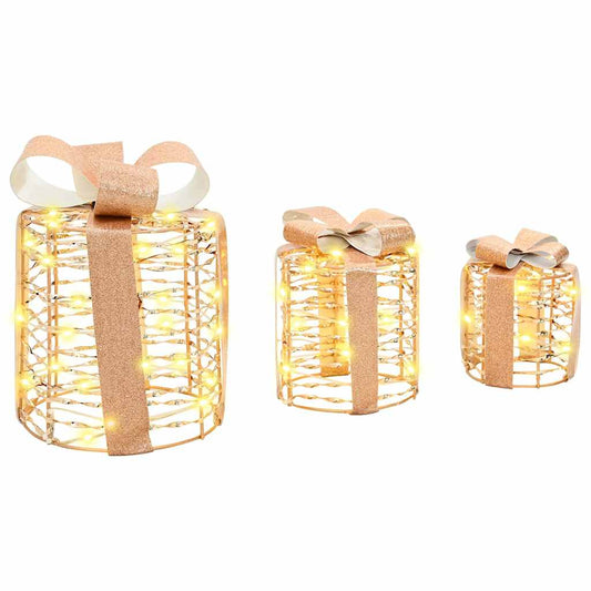 Geschenkbox Dekoration 3 pcs Warmweiß 20 x 20 x 20 cm Haustier