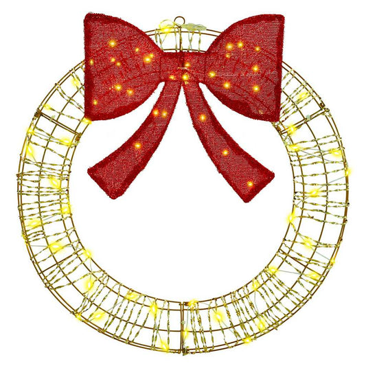 Kranz mit 60 LEDs Warmweiß 75 cm Haustier