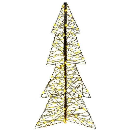 Weihnachtsbaum mit 160 LEDs Warmes Weiß 150 cm Rattan