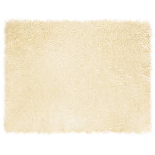 Kunstschaffell Teppich Tafalla Creme 240 x 340 cm Polyester