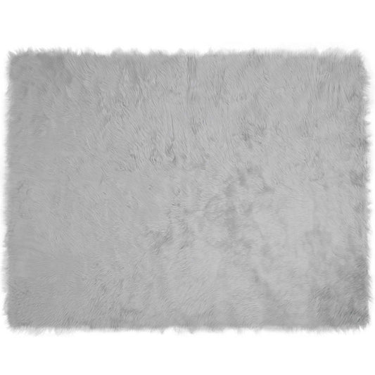 Kunstschaffell Teppich Tafalla Grau 240 x 340 cm Polyester