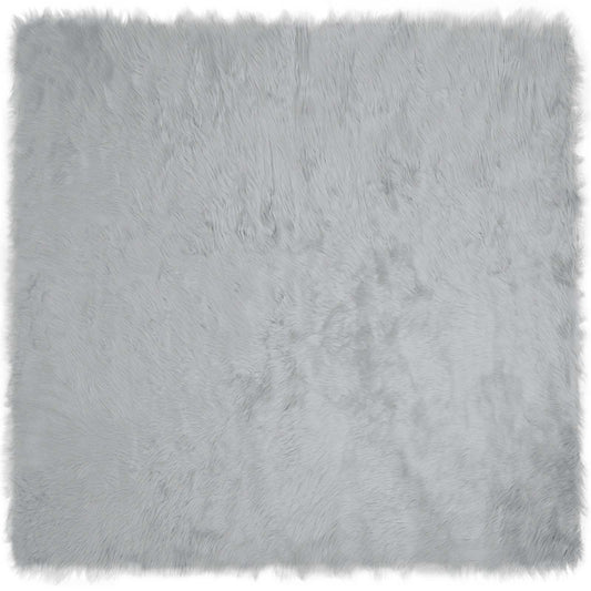 Kunstschaffell Teppich Tafalla Grau 120 x 120 cm Polyester