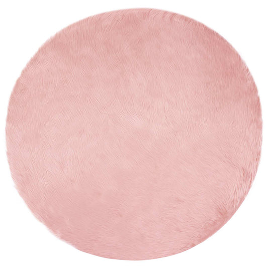 Kunstschaffell Teppich Tafalla Rosa Ø 80 cm Polyester