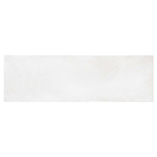 Kunstfell Hasen Teppich Olite Weiß 80 x 250 cm Polyester