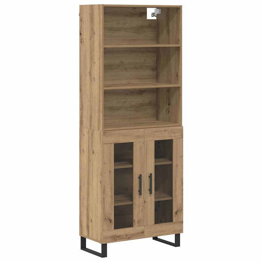 Highboard Artisan-Eiche 69,5 x 34 x 180 cm Holzwerkstoff