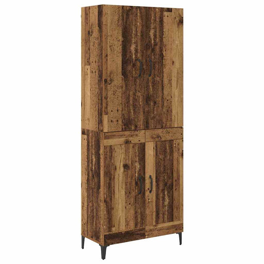 Highboard Altholz 69,5 x 34 x 180 cm Holzwerkstoff