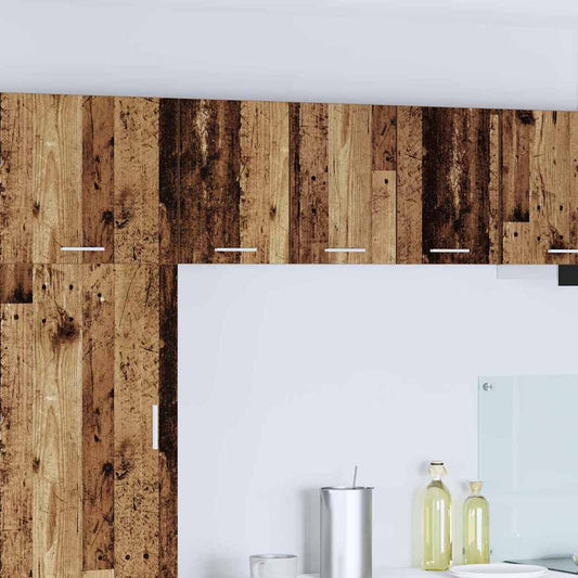 Hängeschrank Riga 2 pcs Altes Holz und Weiß 30 x 31 x 40 cm