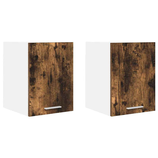 Hängeschrank Riga 2 pcs Altes Holz und Weiß 30 x 31 x 40 cm