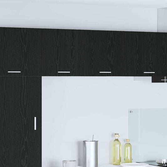 Hängeschrank Riga Schwarze Eiche und Weiß 40 x 31 x 40 cm