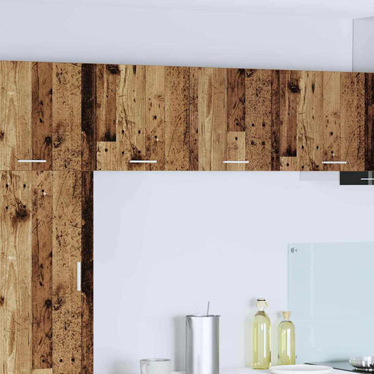 Hängeschrank mit Regal Riga Altes Holz und Weiß 40 x 31 x 40 cm