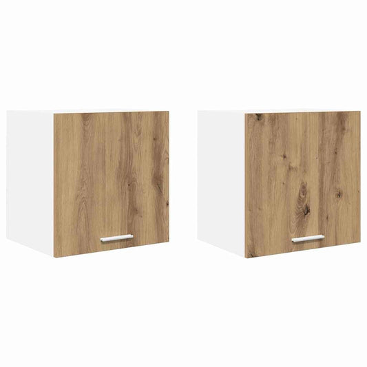 Hängeschrank Riga 2 pcs Artisan-Eiche und Weiß 40 x 31 x 40 cm