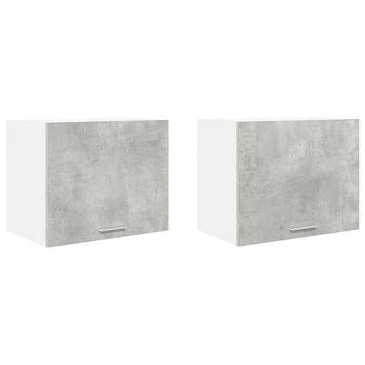 Hängeschrank Riga 2 pcs Betongrau und Weiß 50 x 31 x 40 cm