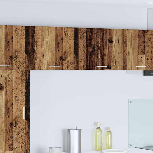 Hängeschrank Riga 2 pcs Altes Holz und Weiß 50 x 31 x 40 cm