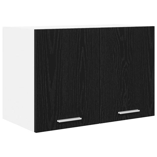 Hängeschrank Riga Schwarze Eiche und Weiß 60 x 31 x 40 cm